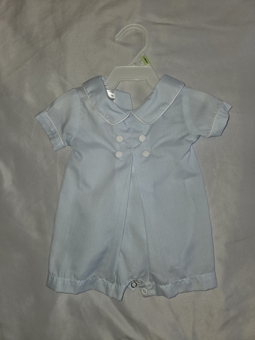 Classic Baby Romper in Light Blue